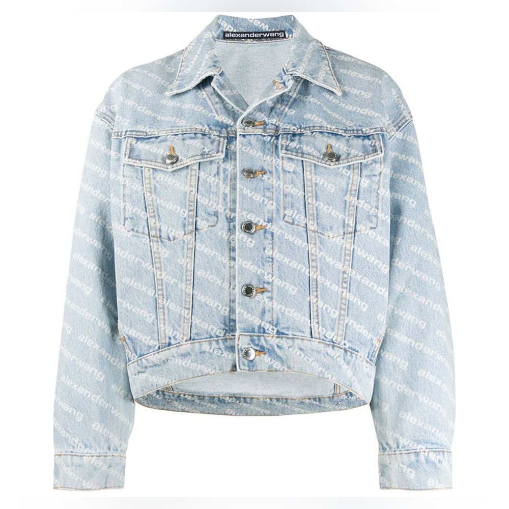 Alexander Wang Falling Back Logo Denim Jacket